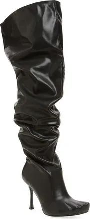 Jeffrey Campbell Conform 2 Embossed Toe Over the Knee Boot in Black Shiny at Nordstrom, Size 6.5