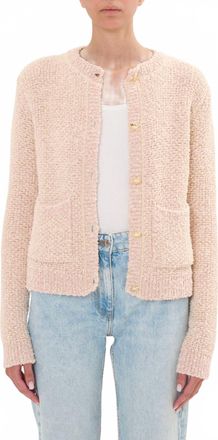 Iro Zelda Sweater Jacket In Pink Beige