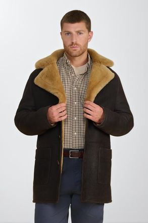 FURNIQ William Shearling Coat in Brown at Nordstrom, Size X-Small