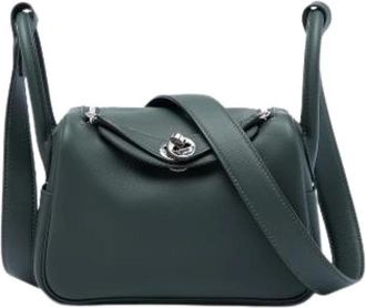 Herm&egrave;s Pre-owned Mini Lindy - Dames - Vintage Handtas - Groen - ONE Size - Leer - Vintage