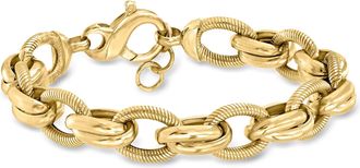 Ross-Simons Italian 18kt Gold Over Sterling Multi-Link Bracelet