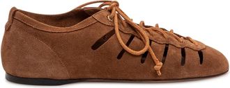 Isabel Marant Sandalen - Dames - Veterschoenen - Bruin - 39 EU - Leer - Schoenen