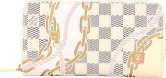 Louis Vuitton White Limited Edition Nautical Damier Zippy Wallet (Authentic Pre-Loved)