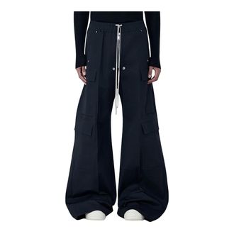 Rick Owens Wide Trousers, male, Black, Size: 2XL Cargobelas Pants