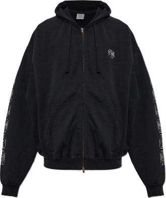 VETEMENTS Hoodie - Heren - Vesten met rits - Zwart - S - Katoen - Hoodies & sweatvesten