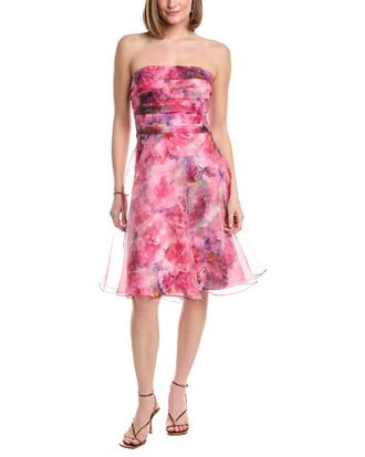 Rene Ruiz Strapless Organza Cocktail Dress
