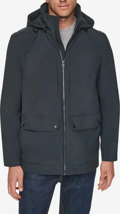 Cole Haan Mens Nylon Anorak Jacket - Black Size Medium