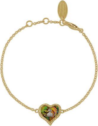 Vivienne Westwood Petra Heart Crystal-embellished Bracelet - Green - One Size