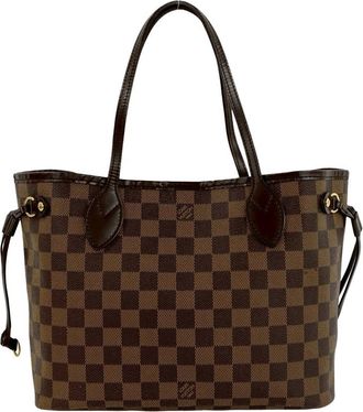 Louis Vuitton Brown Leather Pvc Handbag Tote Bag (Pre-Owned)