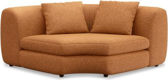 Castlery Fable Corner Sofa Customized, Performance Boucle, Rust, Spill Resistant, Ultra Deep Seats for Sofas, Castlery