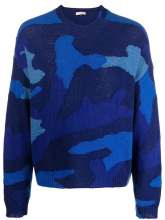 Valentino Garavani Intarsia trui - Blauw