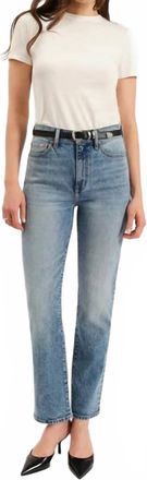 Daze Smarty High Rise Slim Straight Pants In Face To Face