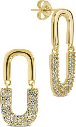 Sterling Forever Ellie Radiant Arc Drop Earrings in Gold at Nordstrom Rack