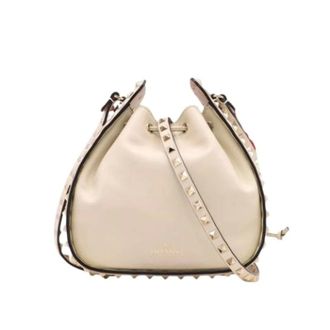 Valentino Pre-owned Bucket Bags, female, Beige, Size: ONE SIZE Pre-owned Vintage Shoulder Bag