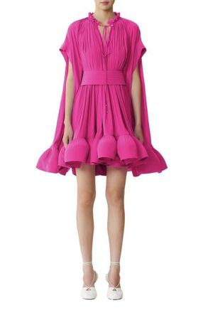 Lanvin Short Charmeuse Dress in Fuchsia at Nordstrom, Size 42 Eu