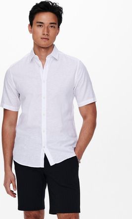 Only & Sons Kurzarmhemd »ONSCAIDEN SS SOLID LINEN SHIRT NOOS«