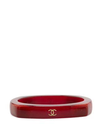 Chanel Bracciale rigido CC in resina 2001 - Rosso