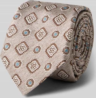 Altea Krawatte aus Seiden-Baumwoll-Mix Modell Nilo in Silber, Gr&ouml;&szlig;e 1