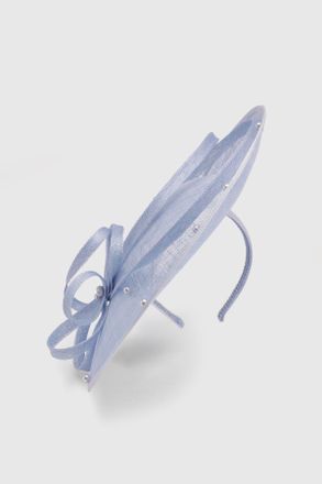 Karen Millen Womens Twist Detail Pearl Fascinator - Pale Blue - One Size
