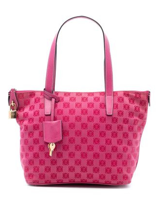 Loewe 2010 Anagram Canvas tote bag - Pink