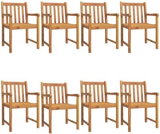 vidaXL Vidaxl - Garden Chairs 8 pcs 56x55.5x90 cm Solid Wood Acacia