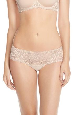 Simone Pérèle Caresse Lace Boyshorts in Peau Rose at Nordstrom, Size 4