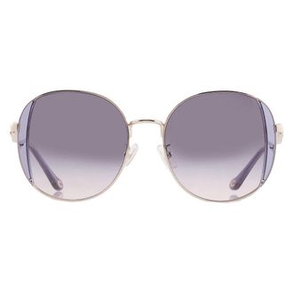 Coach Lilac Peach Gradient Round Ladies Sunglasses HC7176B 900536 54