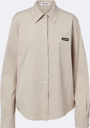 Miu Miu Cotton-blend poplin shirt