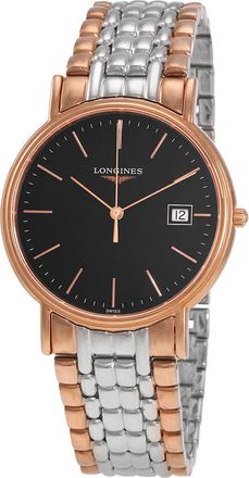 Longines Presence Quartz Black Dial Mens Watch L47901597