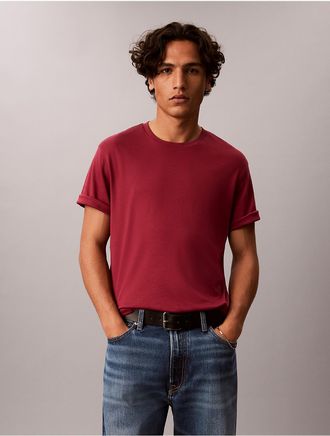 Calvin Klein Mens Supima Cotton Crewneck T-Shirt - Red - 2XL