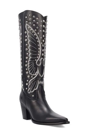 Dingo Diamonds Forever Knee High Western Boot in Black at Nordstrom, Size 8.5