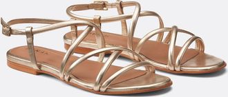 Jonak Platte leren sandalen Wapo
