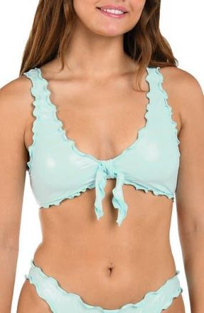 Citrus Iridescent Merrow Bralette Bikini Top in Mint at Nordstrom Rack, Size X-Small
