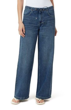 Habitual Lia Drawstring Wide Leg Jeans in Storm at Nordstrom, Size 25