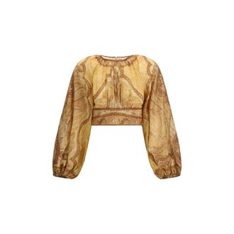 Zimmermann Bicolor Cotton Womens Blouse