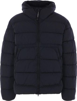 C.P. Company Cappotto trapuntato con cappuccio - Blu