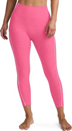 Beyond Yoga Womens Spacedye Streamline Legging In Luscious Pink Heather