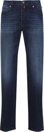 Kiton Blue Cotton Jeans