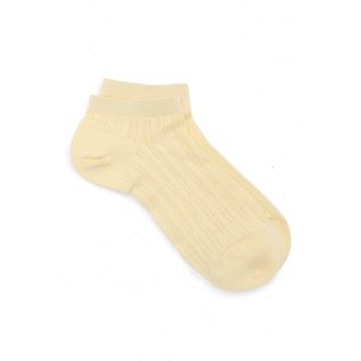 Casa Clara Love Colette Cotton Blend Pointelle Ankle Socks in Yellow at Nordstrom
