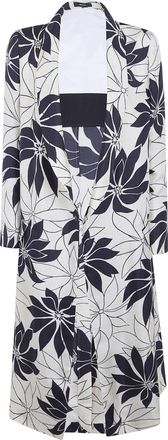 Ibrigu Printed Silk Overcoat