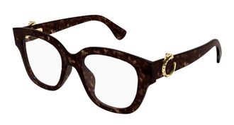 Cartier Panthere de Cartier Demo Square Ladies Eyeglasses CT0566O 006 53