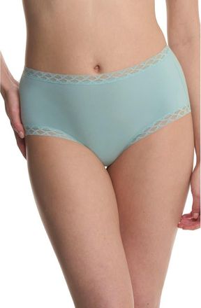 Natori Bliss Cotton Full Brief in Blue Meadow at Nordstrom, Size Medium
