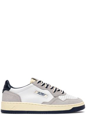 Autry White Grey Medalist Suede Sneakers