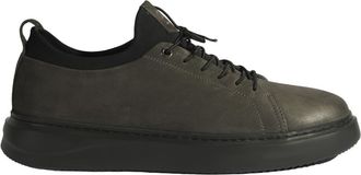 Desa Man Slip-Ons - Leather Upper, Textile Lining, Elastic Laces, Flat Heel, Breathable | Gray - 42