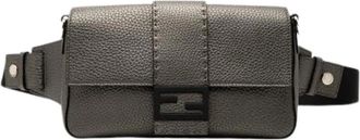 Fendi Pre-owned Leather fendi-bags - Dames - Vintage Heuptassen - Grijs - ONE Size - Vintage
