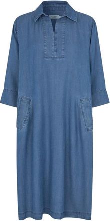 Masai Manahlia Shirt Dress - Dames - Jurken - Blauw - Maat: XS Denim