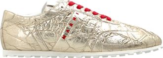 Marni Silver Foil Low Top Sport Sneakers