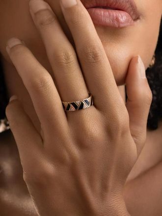 Alessa Jewelry diamond binary ring - Gold