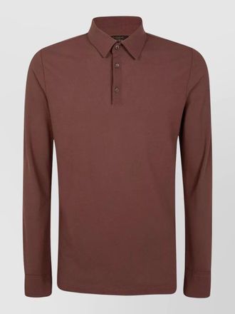 Zanone long sleeve polo shirt menswear collection