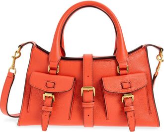 Mulberry Small Roxanne Leather Crossbody Bag in Coral Orange at Nordstrom